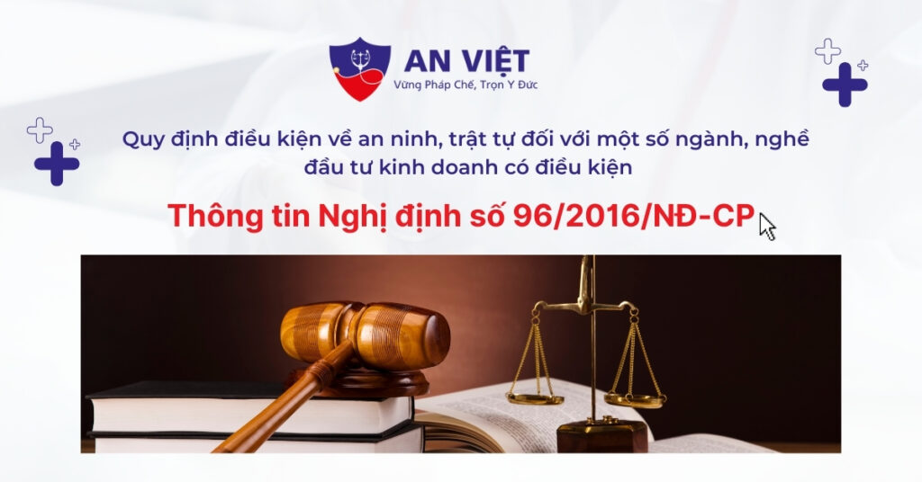 Nghị định số 96/2016/NĐ-CP của Chính phủ