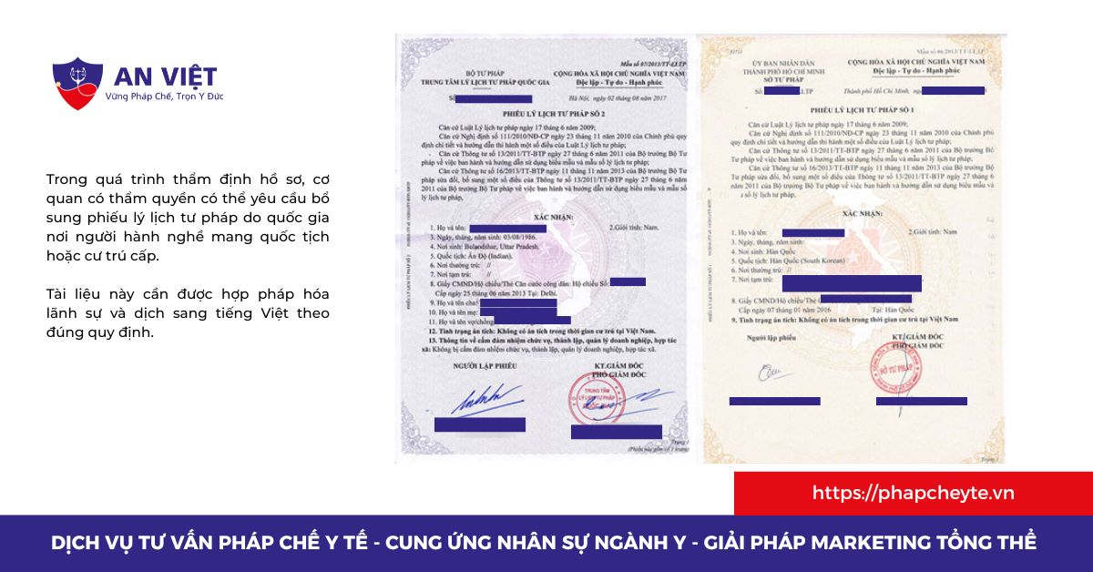 lý lịch tư pháp bác sĩ nước ngoài