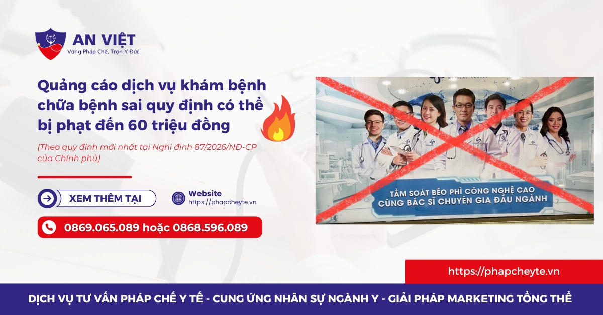 xử phạt vi phạm quảng cáo dịch vụ khám bệnh chữa bệnh