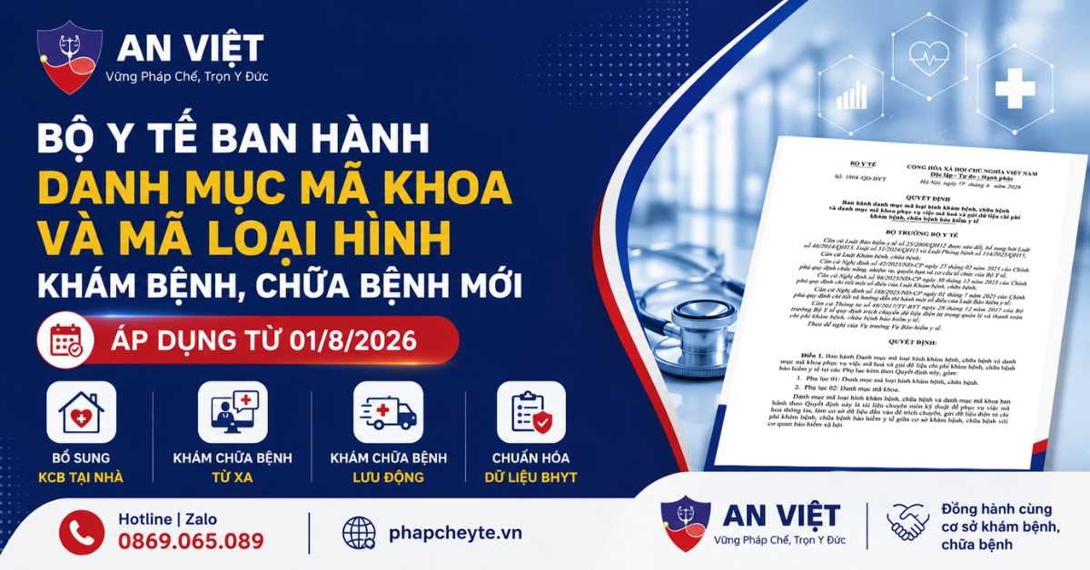 ban hành mã khoa, mã loại hình khám chữa bệnh mới 