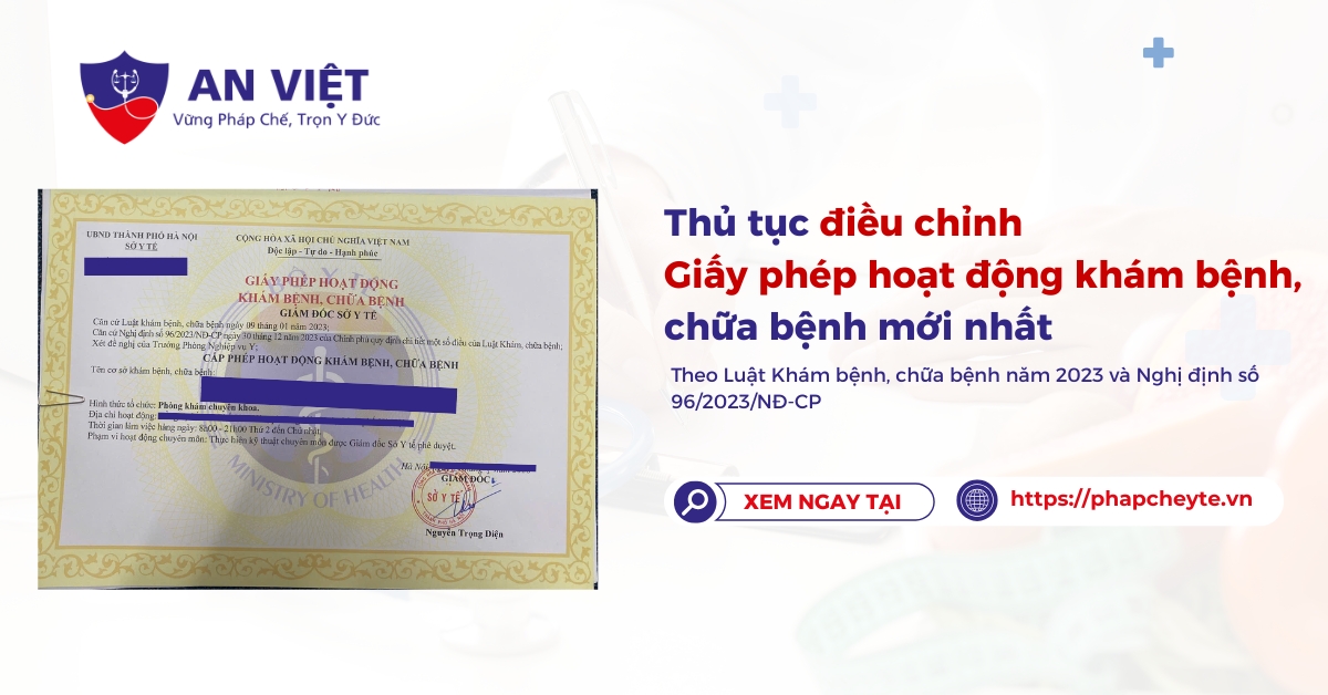 điều chỉnh Giấy phép hoạt động khám bệnh, chữa bệnh
